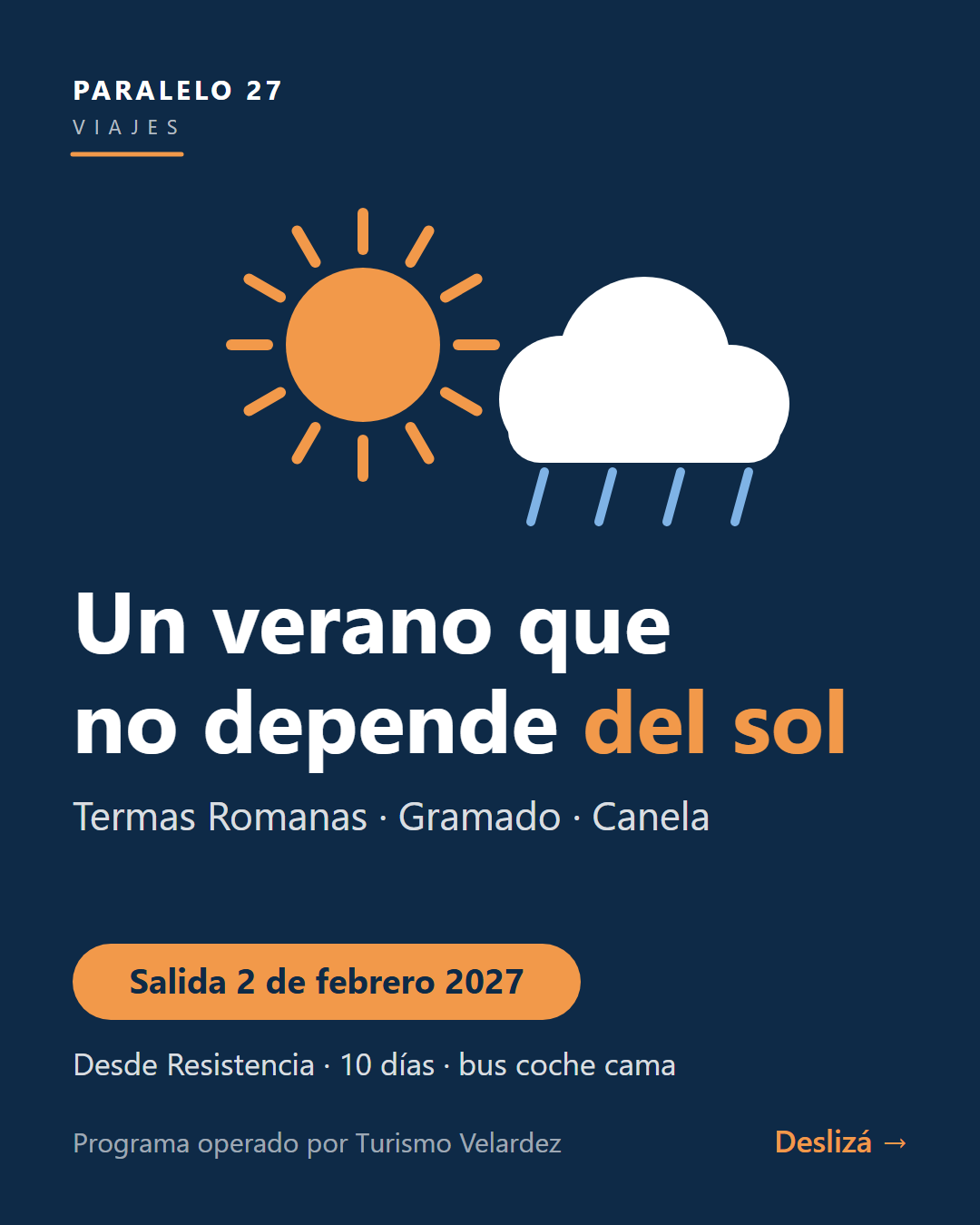Termas y Gramado: salida 2 de febrero de 2027